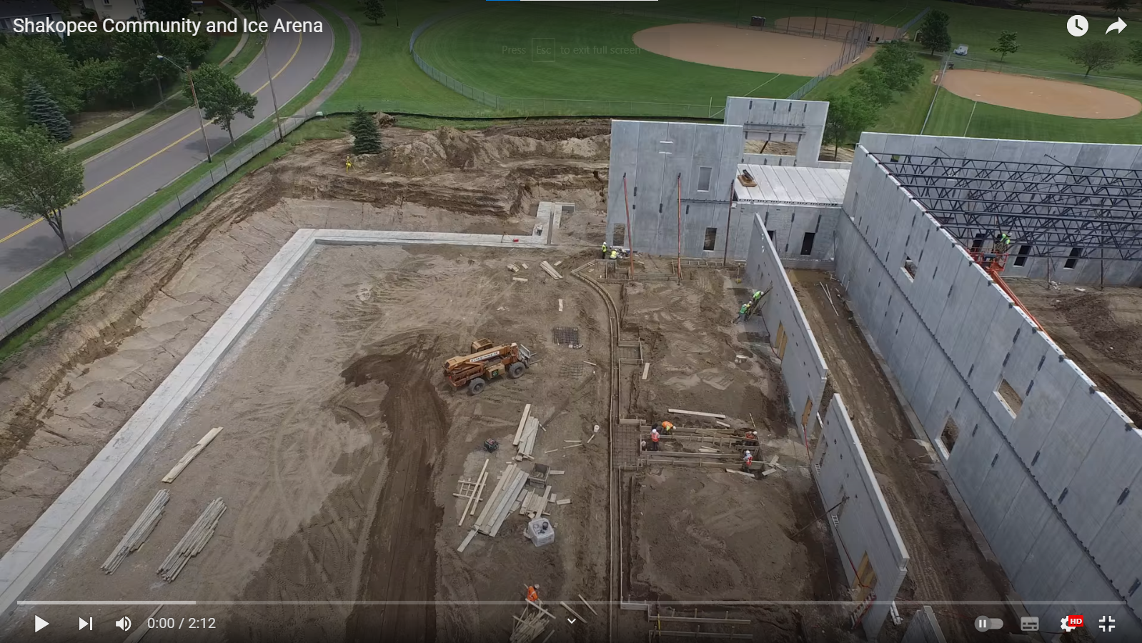 Progress at Shakopee Ice Arena