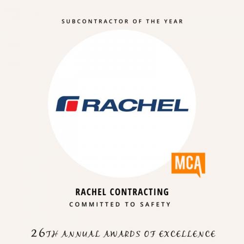 Rachel Named MCA Subcontractor of the Year